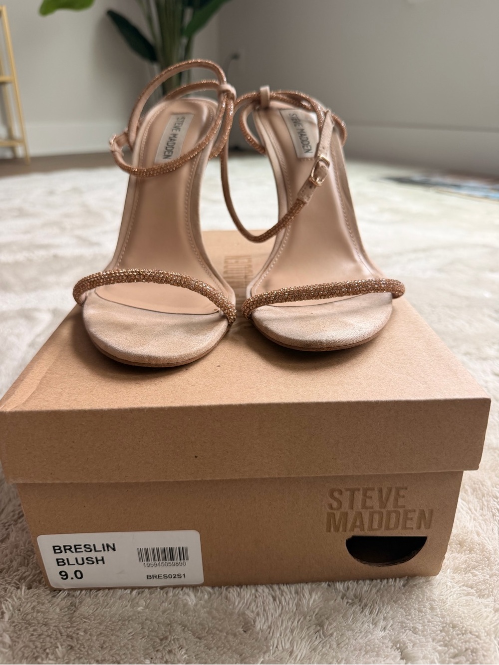 Steve Madden Champagne Crystal Ankle-Strap Stiletto - Picture 2 of 3